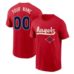 Custom Los Angeles Angels Youth Red 2022 City Connect Name & Number T-Shirt